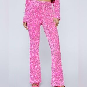 Nasty Gal Pink Rhinestone Pants